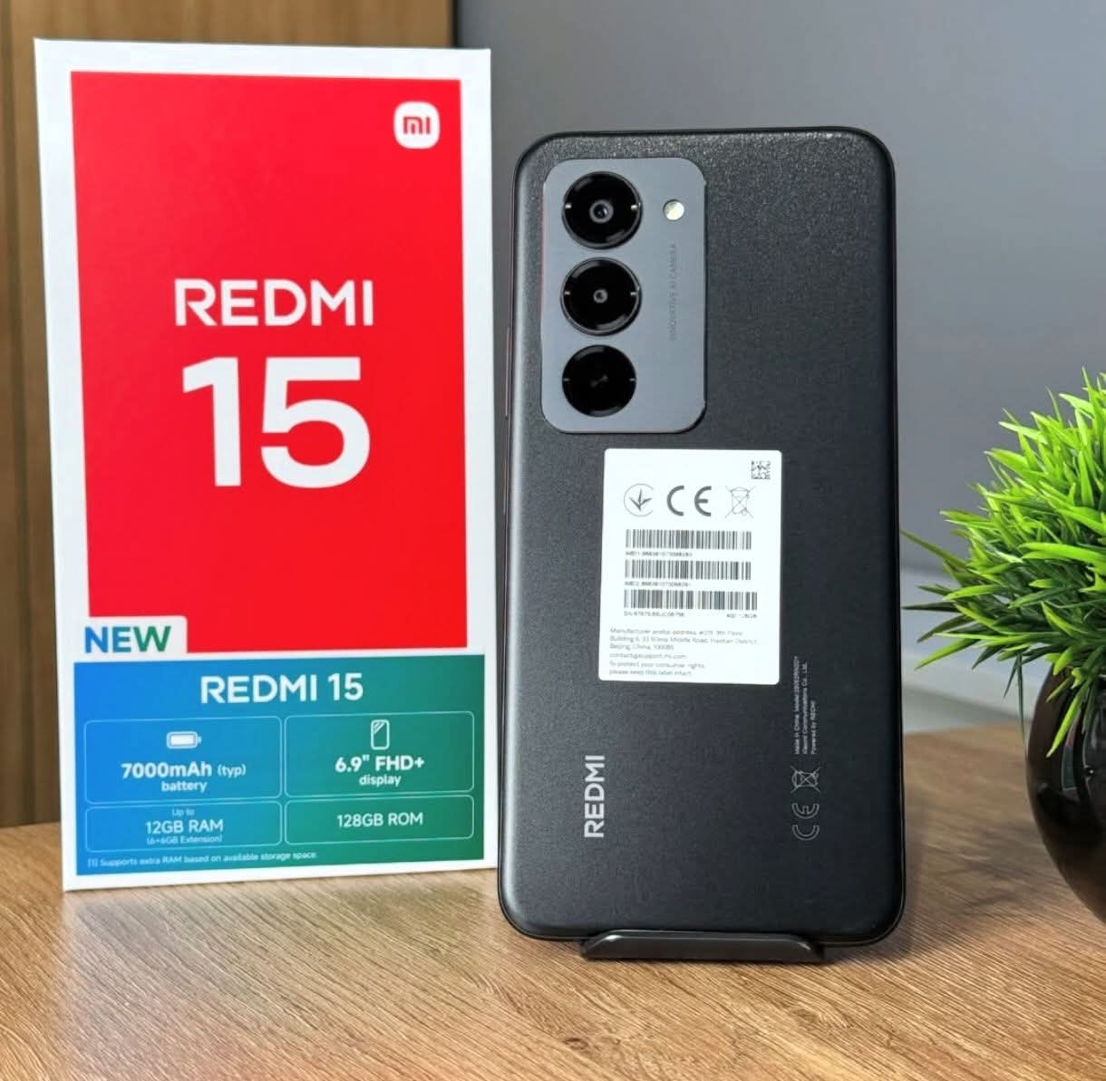 Redmi 15 256 Go + 16 Go RAM | Batterie 7000 mAh | Écran FHD+ 144 Hz | Livraison Gabon | Kadmarket