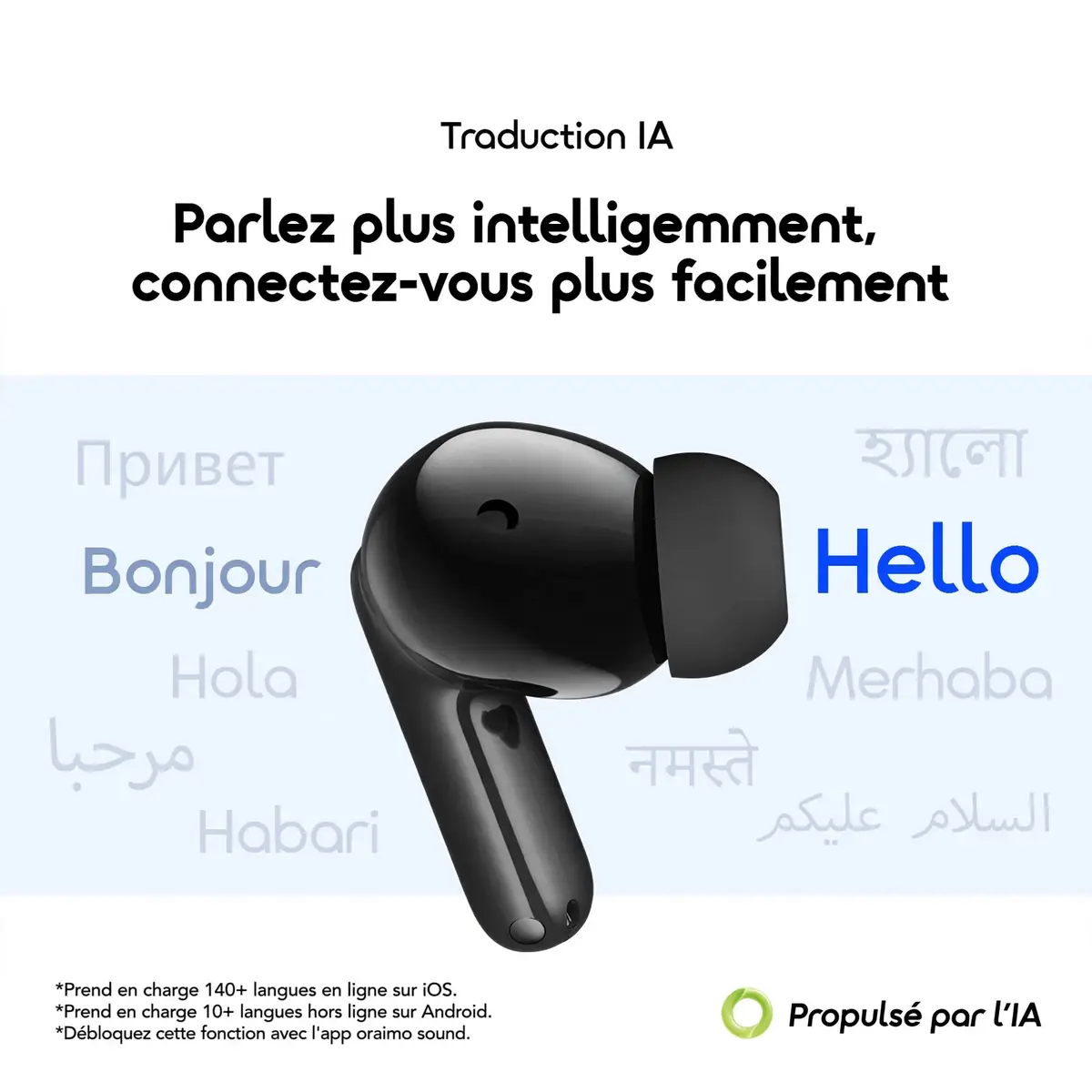 Oraimo SpaceBuds Lite 2 OTW-325 – Écouteurs Bluetooth 6.0, 50 h d’autonomie | Kadmarket Gabon