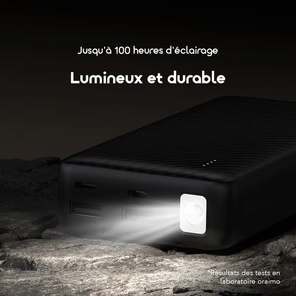 Oraimo Traveler 15 OPB-1201P – Chargeur portable 20 000 mAh, charge rapide 15 W | Kadmarket Gabon