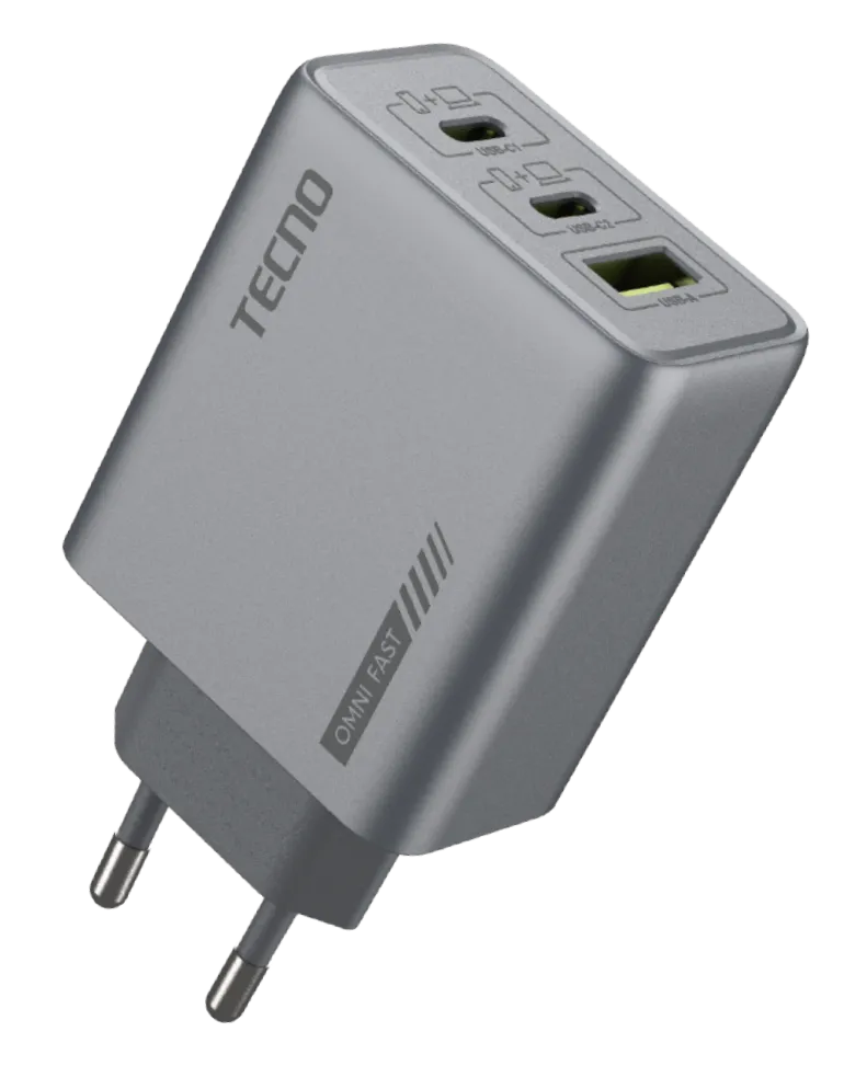 Chargeur TECNO Maxi-Hub PD 70W GaN + Câble USB-C 100W | Livraison Gabon | Kadmarket