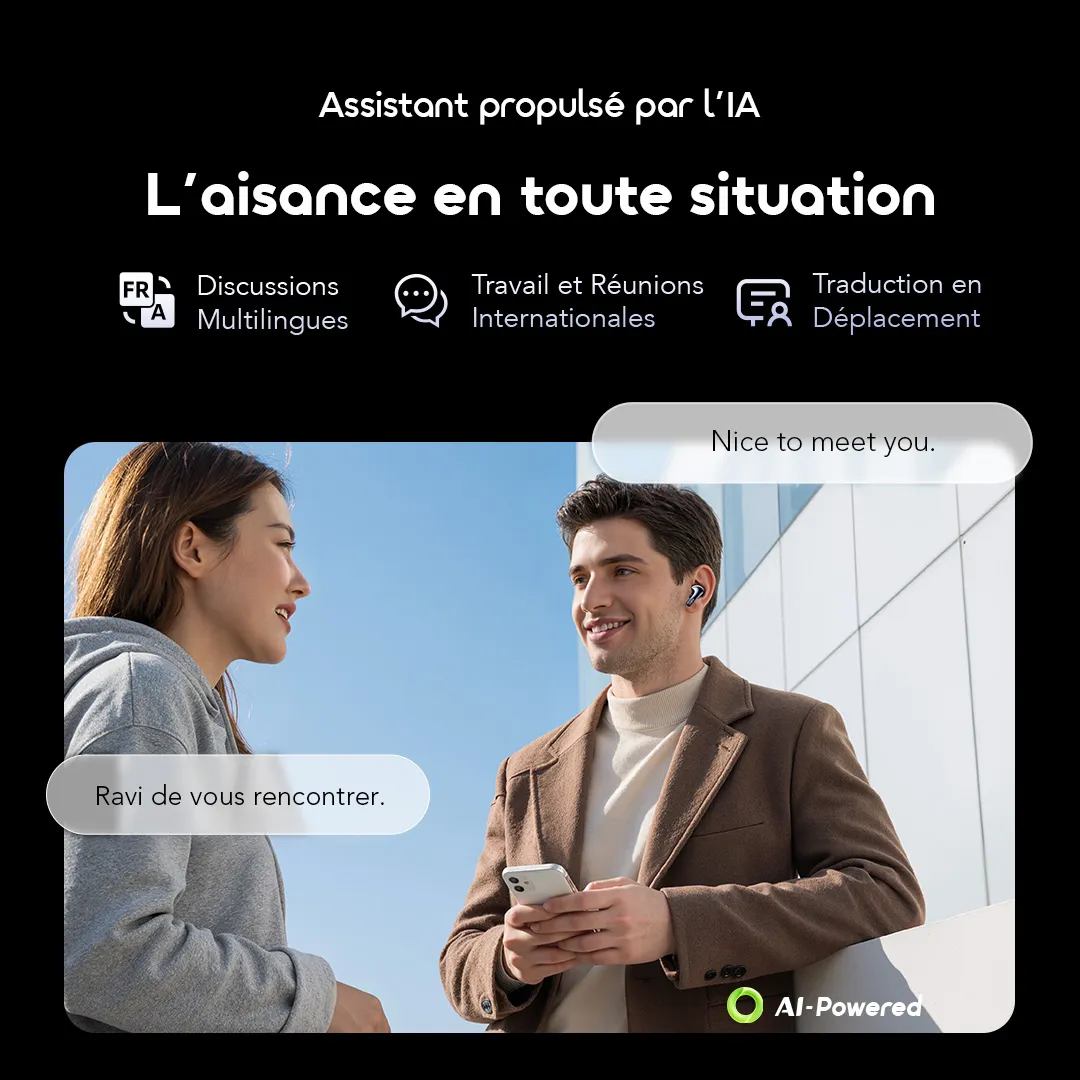 Oraimo SpaceBuds 2 OTW-631 – Écouteurs Bluetooth True Wireless IA ANC 52 dB | Livraison Gabon | Kadmarket